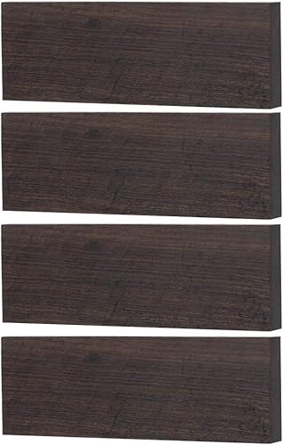 Miniatura 3 de 4Pcs Black Ebony Knife Scales, 120 x 40 x 10mm Ebony MX0126D Ebony Timber Handle Plate DIY Knife Scales for Music Instruments Accessories Knife