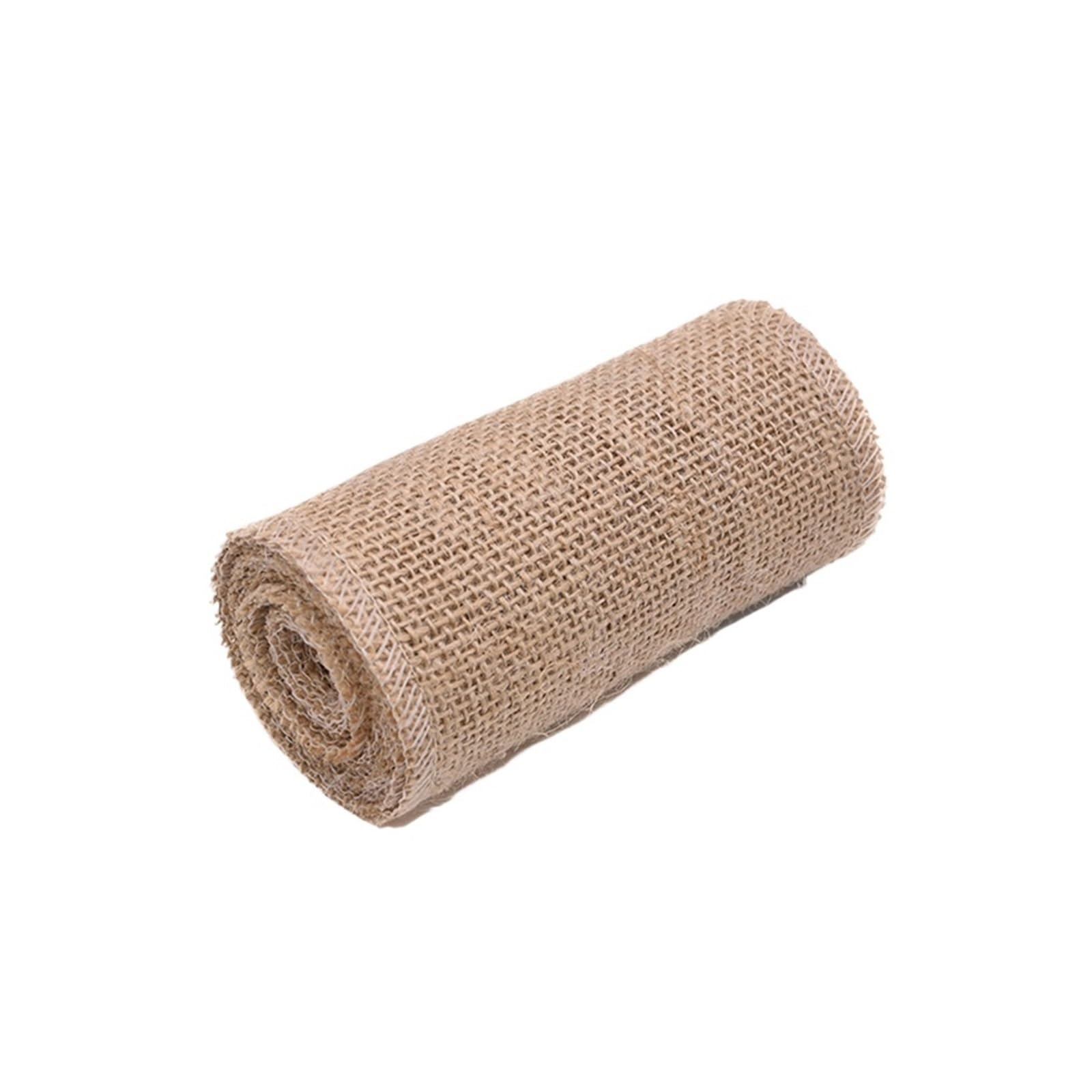 Sackleinenband, Bänder for Verpacken, 2 m/Rolle, natürliches Vintage-Juteband, Schleife, Basteln, Nähen, DIY, Hochzeit, Jute-Sackleinen, Stoffverpackung ((10cm*2m)