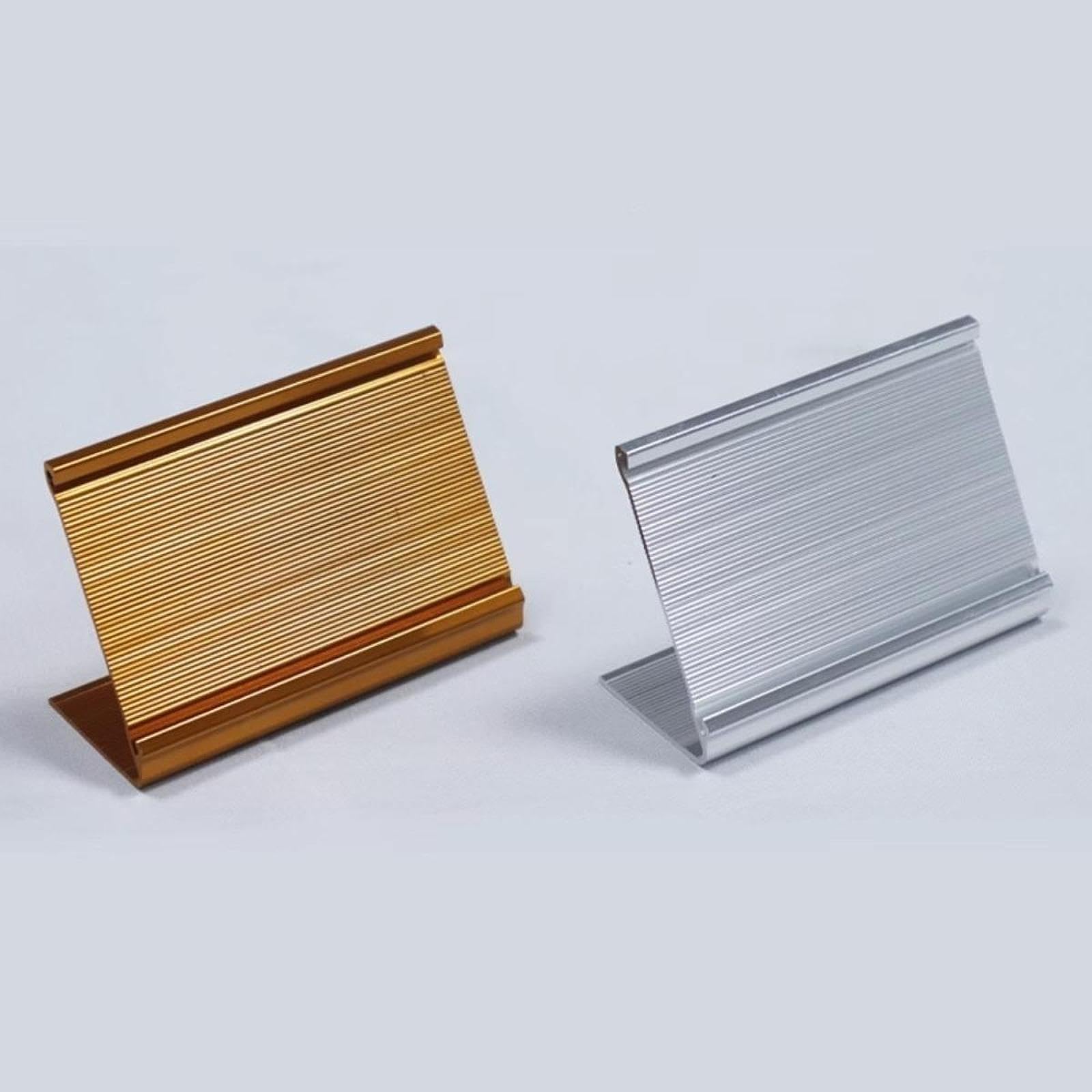 Porte-étiquette de Table Porte-nom Support D'Étiquette En Métal pour Présentation D'Informations Design Épuré Adapté à L'Accueil Entreprises Salles de, Argent
