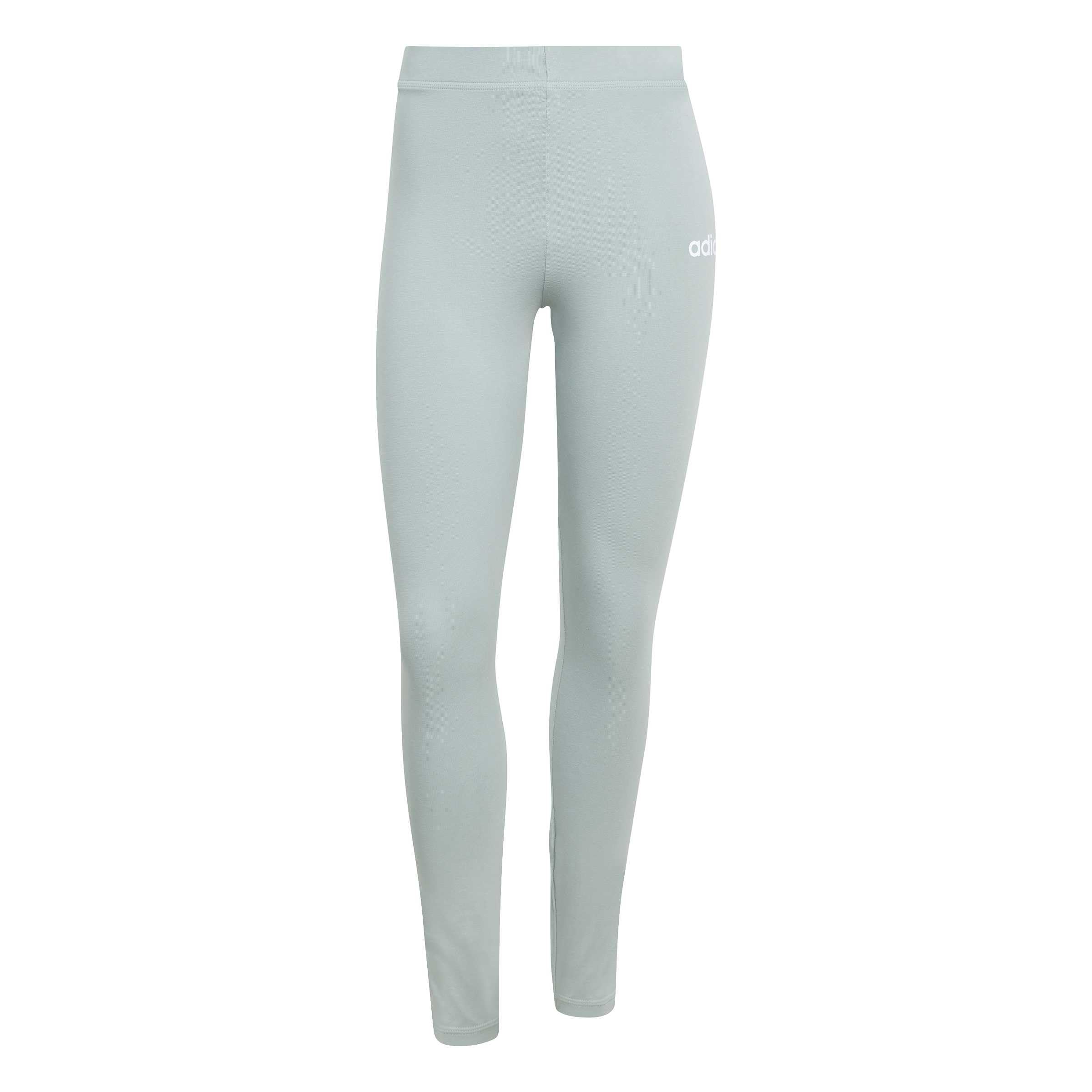 adidas Women's Essentials Linear Cotton Leggings, Wonder Sage/White, S