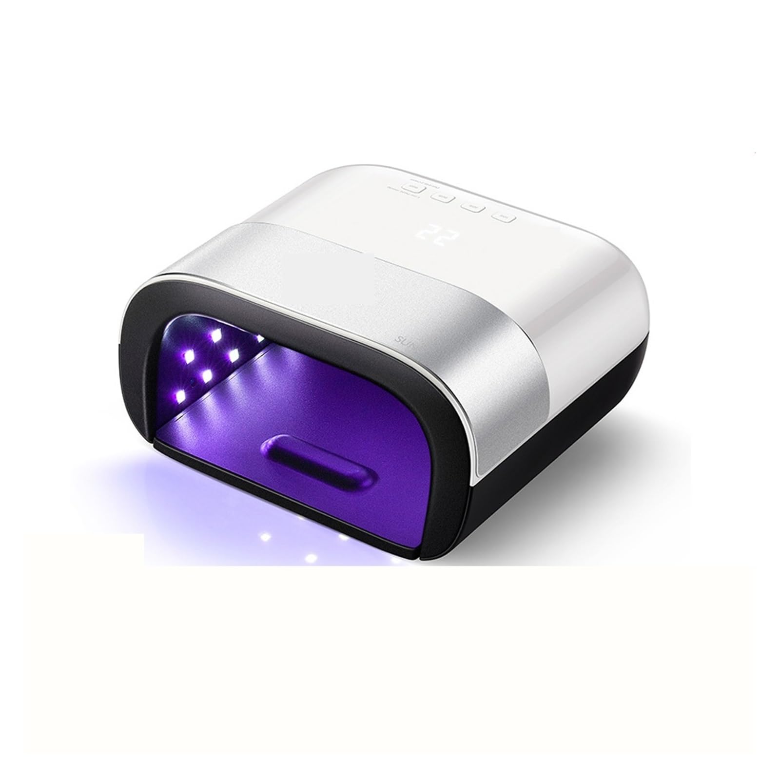 Lampa UV do paznokci, Lampa LED UV do paznokci Suszarka 48W Paznokci z pamięcią Smart Timer Niewidoczny zegar cyfrowy Wyświetlacz