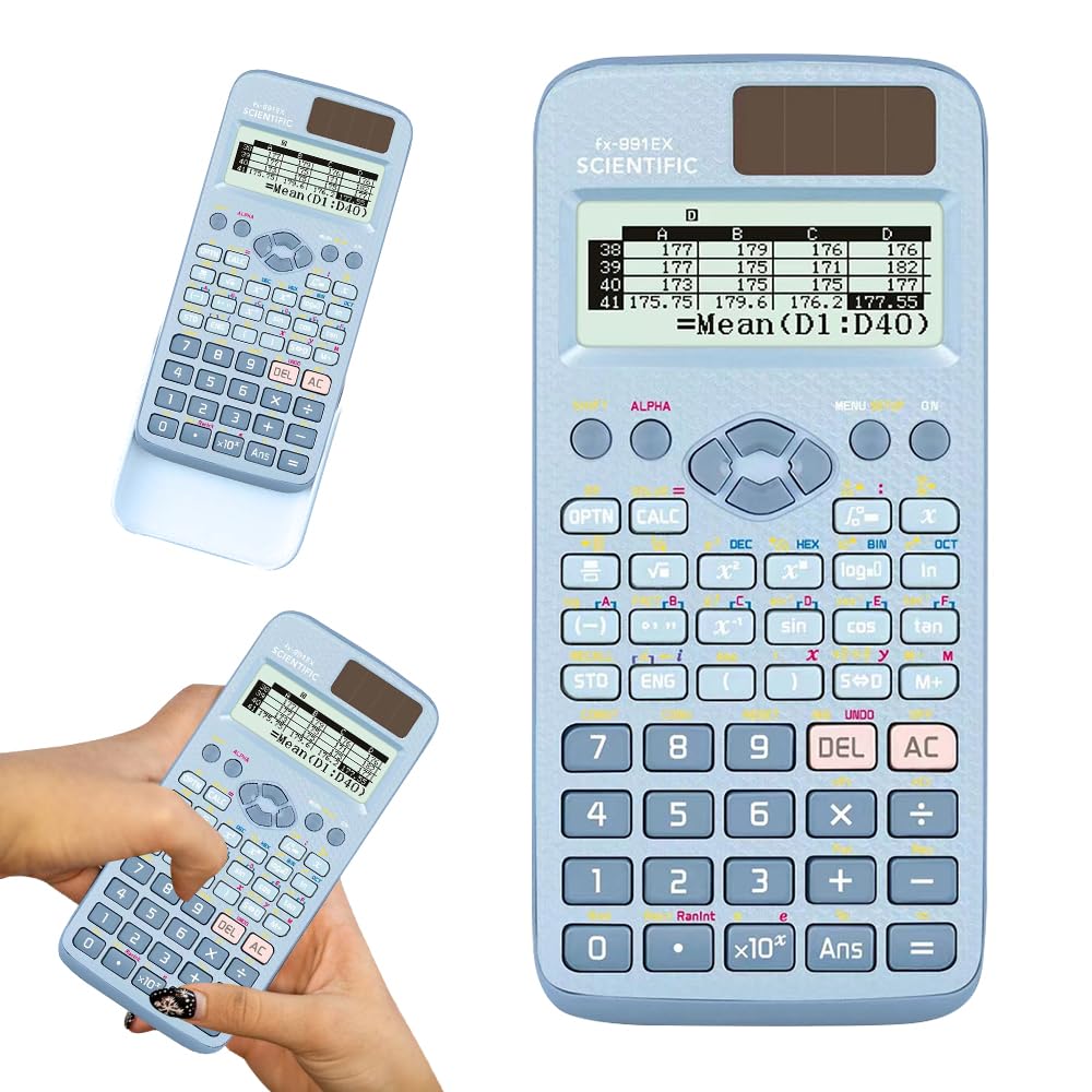 LUFEIS FX-991EX Scientific Calculator, 552 Functions Scientific Calculator, 10+2 Digits Written Display Calculators, Portable Scientific Calculators for Students, Teachers, Business, School, Office, B