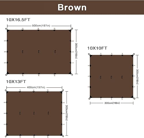 Miniatura 3 de KALINCO Lona de la tienda, alfombra de pícnic, lona de acampada, lona de la hamaca de la tienda de campaña impermeable de la PU de la lona de la