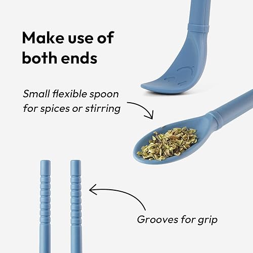 Miniatura 4 de Carrotez Palillos de cocina de silicona, palillos largos (12 pulgadas) reutilizables para cocinar, resistentes al calor, sin arañazos, suaves con