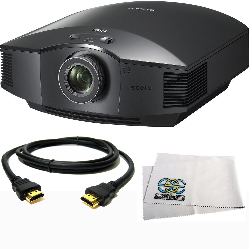 Sony VPL-HW65ES Full HD SXRD Home Theater Projector + HDMI Cable + Microfiber Cleaning Cloth