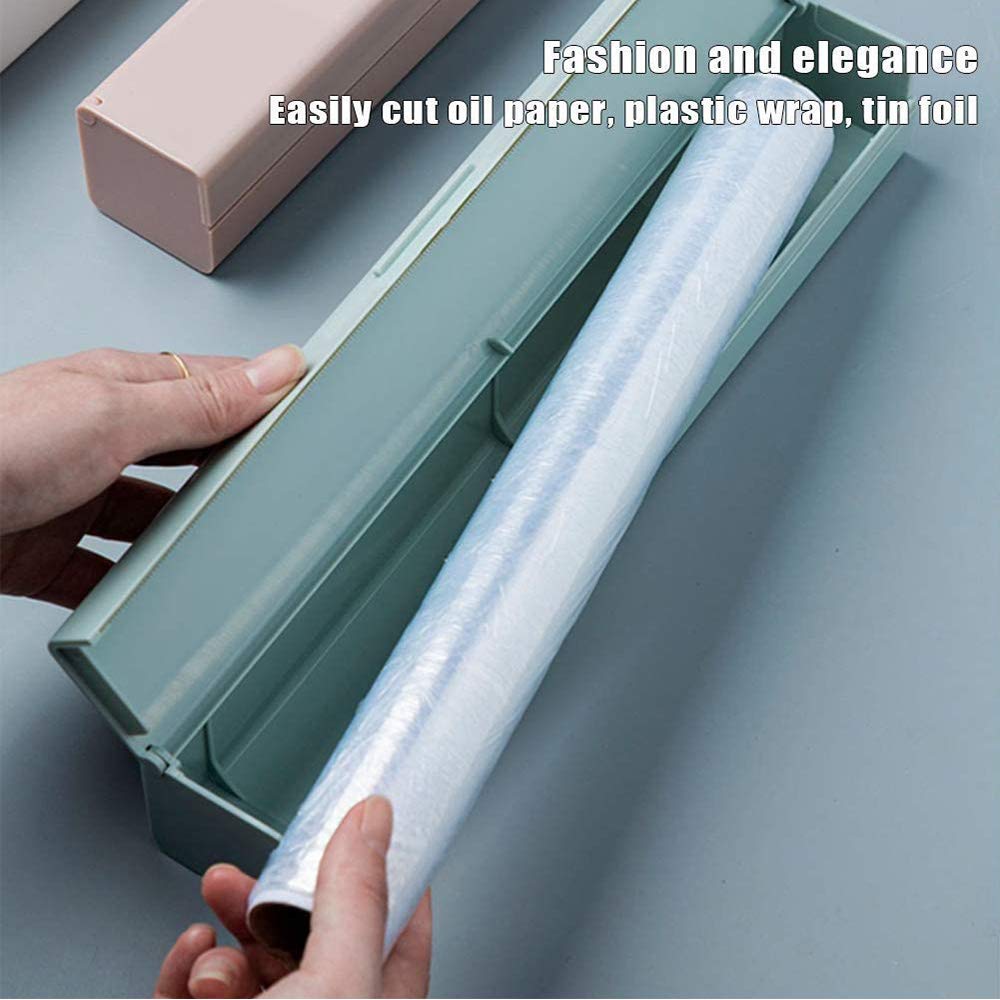 Dispenser Per Pellicola E Alluminio | Con Taglierino Integrato | Ventose Per Fissaggio | Giallo | Per Cucina - Foto 4