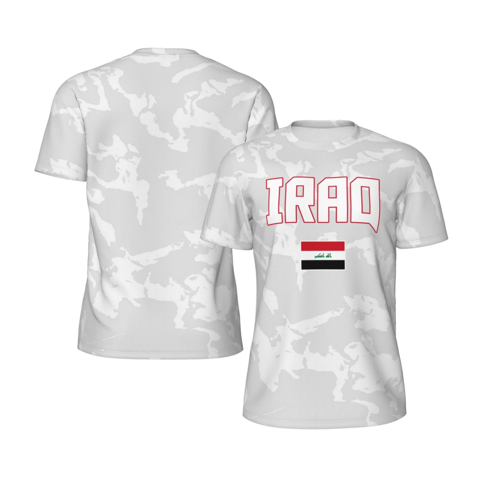 DABOYOZHZH Iraq Flag Cool Iraqans (15) Sports Jersey Mesh T-Shirt 3D Print for Running Cycling Soccer Tennis Fitness Climbing Shirts