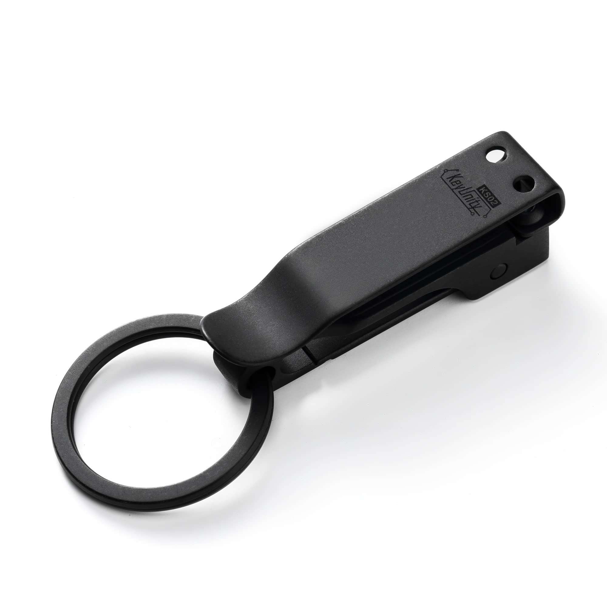 KeyUnity KS02 EDC Portachiavi da cintura Clip a sgancio rapido, anello portachiavi con clip per cintura in acciaio inossidabile per pantaloni, jeans