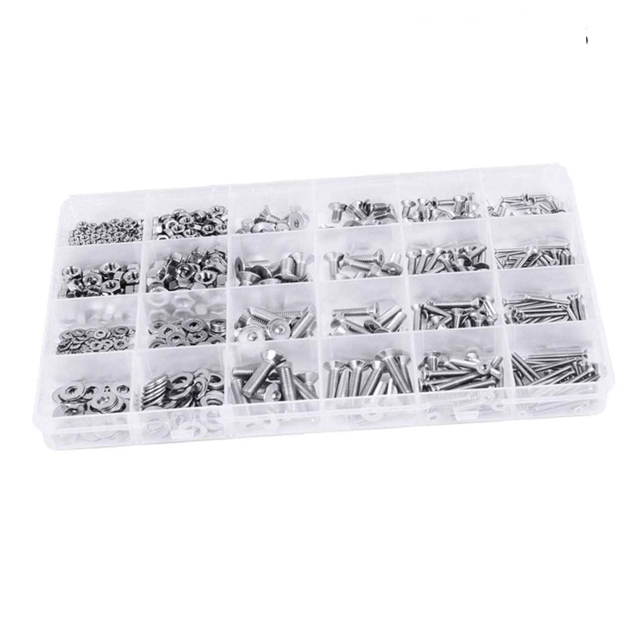 ERINGOGO 880Pcs Boxed Bolts and Screws Fasteners Assortment for Home and Automotive Use Resistant with Organizing Case