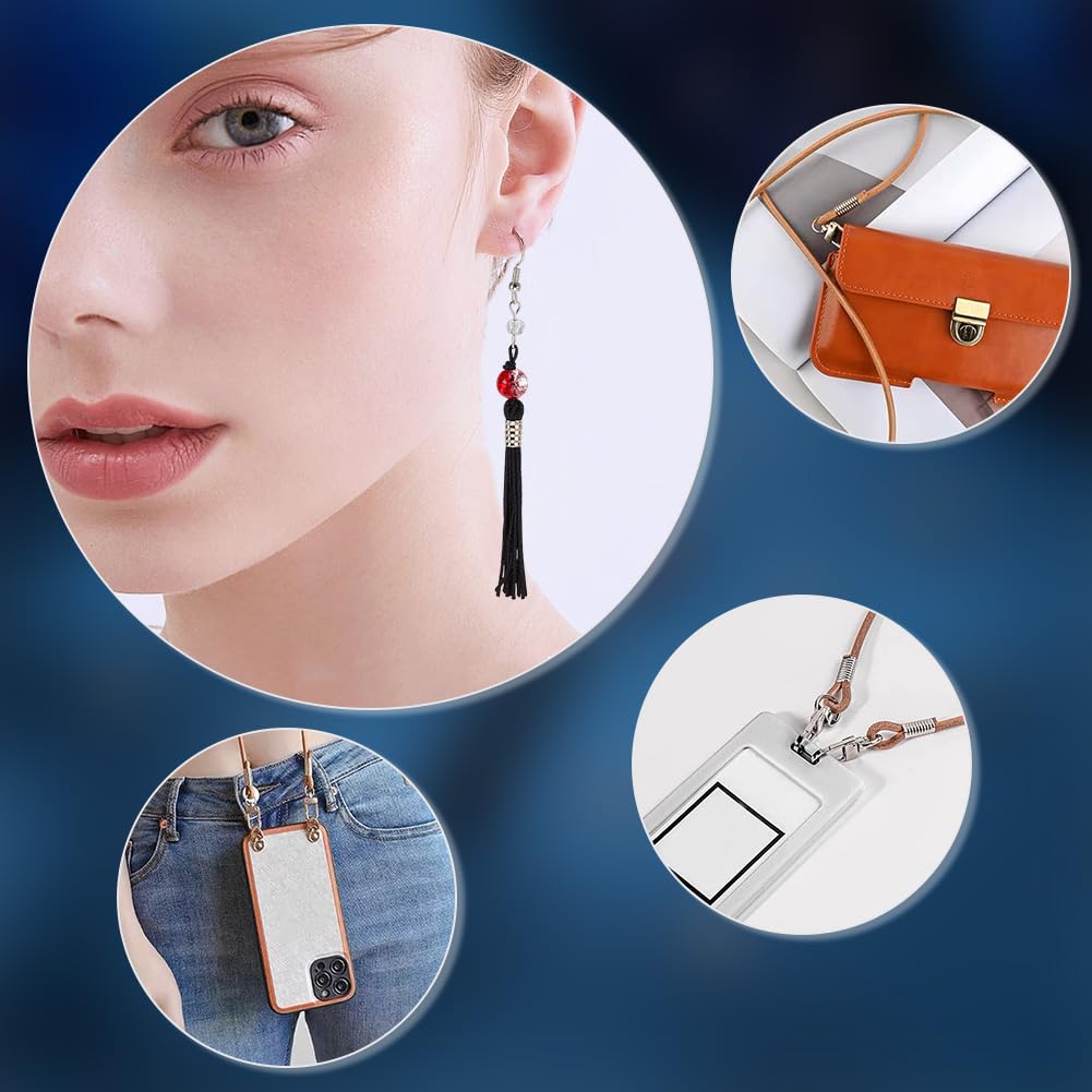 QUARKZMAN 200 Pcs Estremit&agrave; Corda Piega Sopra, 10.2x2.5mm Cappuccio