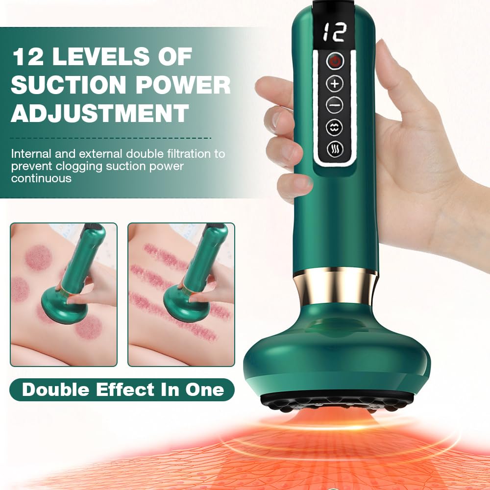 Velora Beauty Massaggiatore Elettrico Anti-Cellulite Vacuum - Corpo, Gambe e Glute Con Terapia per Cellulite (Verde)