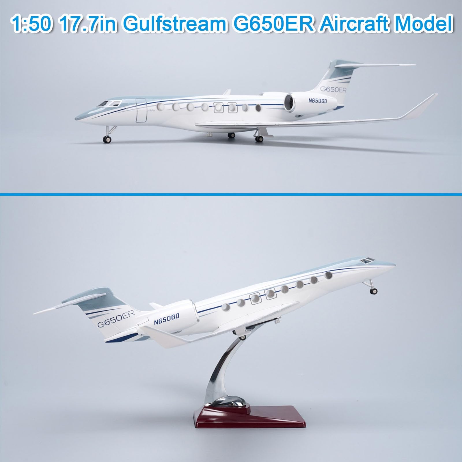 Generico Modello di aeroplano da 17 pollici for la modalità aereo pressofuso modello Gulfstream G650