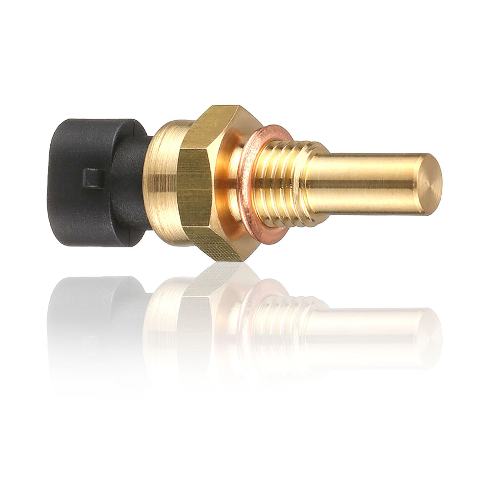 Pack-1 Car Contact Sensitive Engine ECT Temperature Sensor, Water Temperature Sensor, Replacement OEM No. 15404280 12191170 60811520 12608814 Accessories, Compatible with Delphi (Gold & Black)