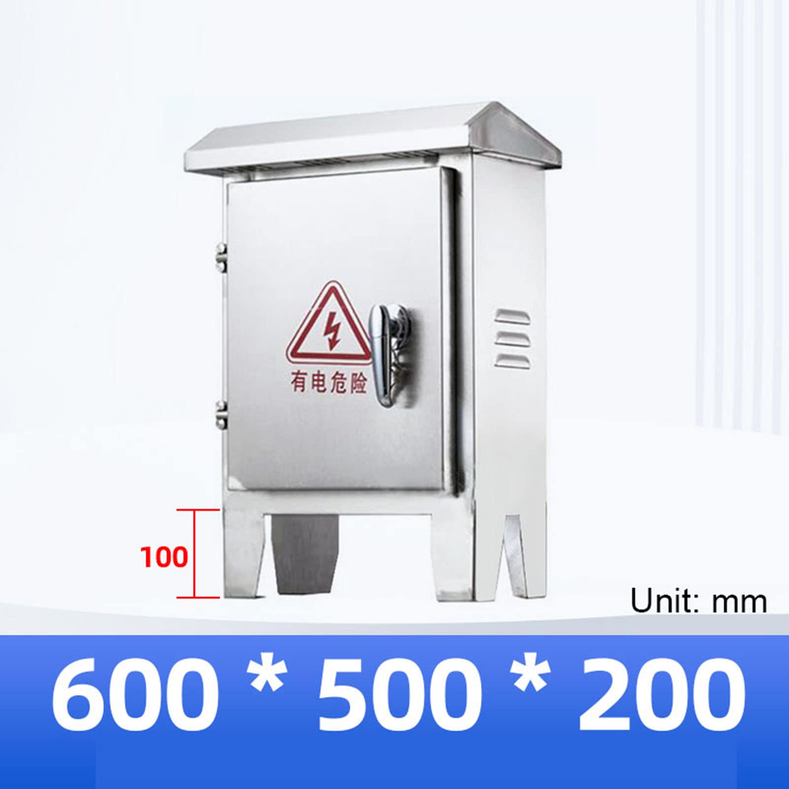 XBTGS Caja de distribución eléctrica impermeable de acero inoxidable 304, gabinete de monitoreo de red al aire libre, caja de conexiones montada en la pared, 400 x 300 x 200 mm, control industrial
