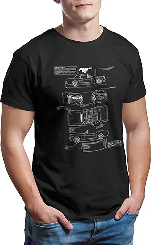 Ford Mustang Blueprint - Camiseta con logotipo de Cars para hombre