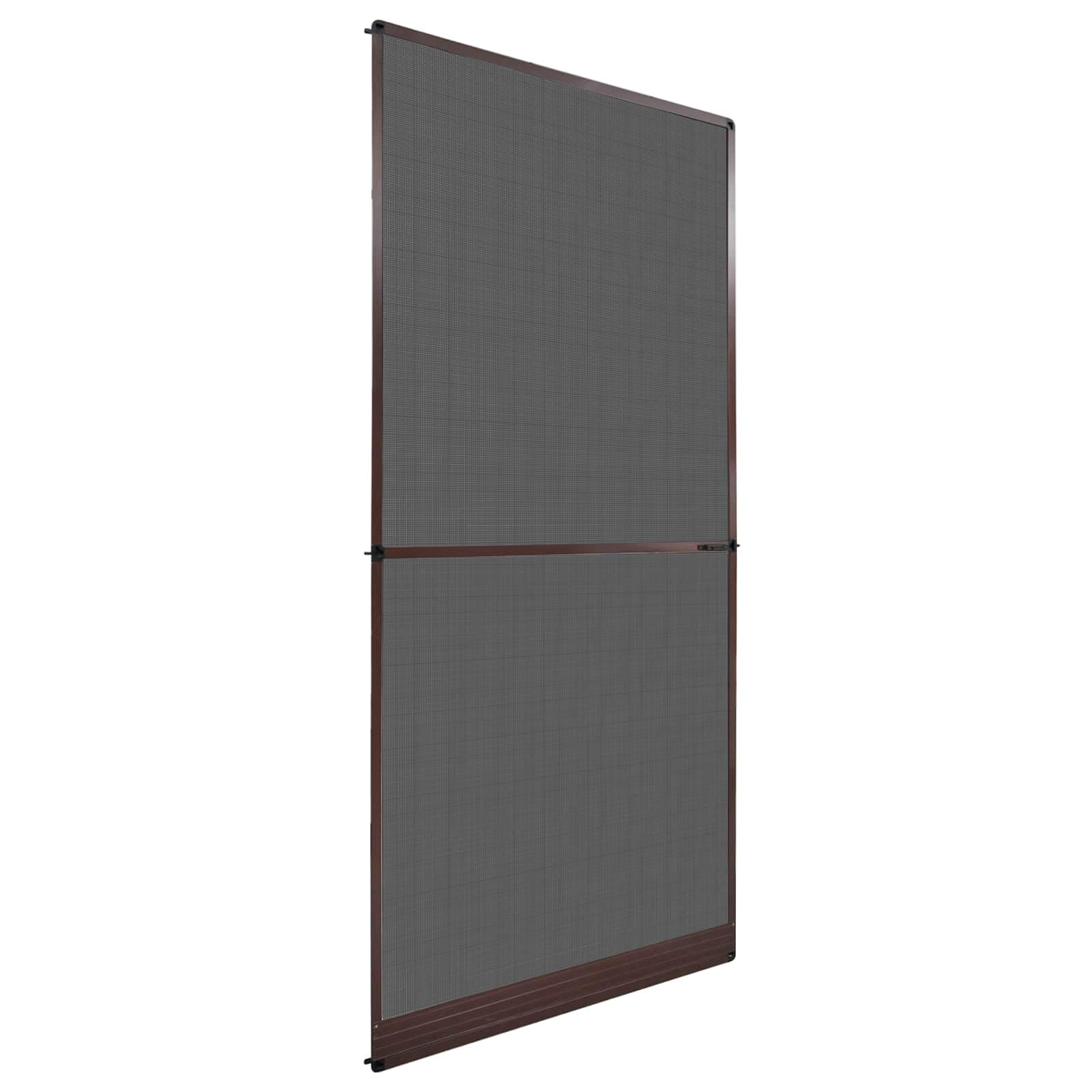 vidaXL Hinged Insect Screen Manual Brown and Black 100 x 215 cm โ image 1