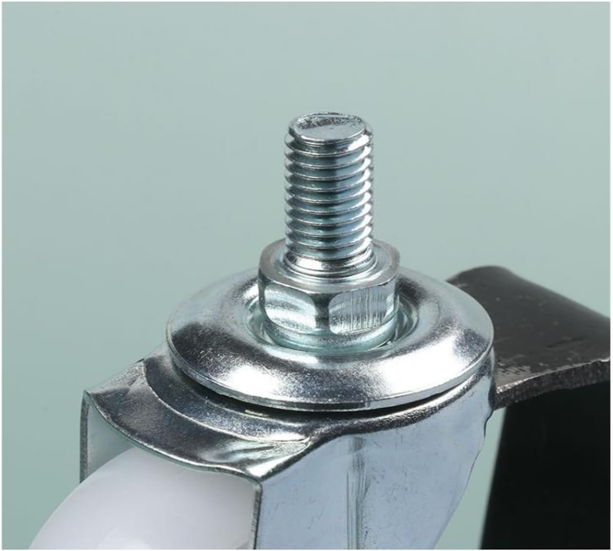 (4 Pack) 1.5 inch Caster Screw M8/M10/M12 Coat Hanger Special electroplated Wheel 38mm General Furniture (Color : White, Size : 12mmX25mm)