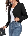 GRECERELLE Cardigan for Women Long Sleeve Open Front Lightweight Sweater Womens Casual Dressy Cropped Knit Shrugs