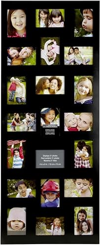 Paquete de 8 21 aperturas negras de 4 " x 6 " marco de collage de Studio Décor