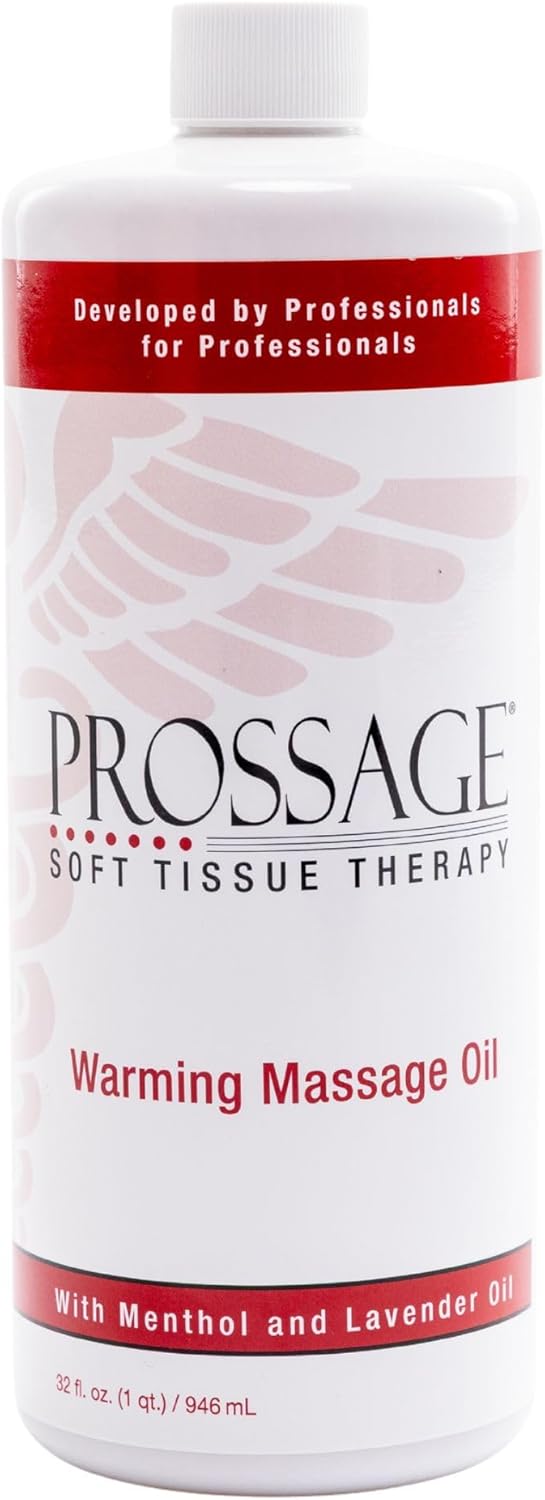 Prossage Heat Warming Relief Massage Oil for Therapuetic Massages, Deep Tissue Massages, and Aromatherapy, Topical Reliever, 32 Ounce Bottle