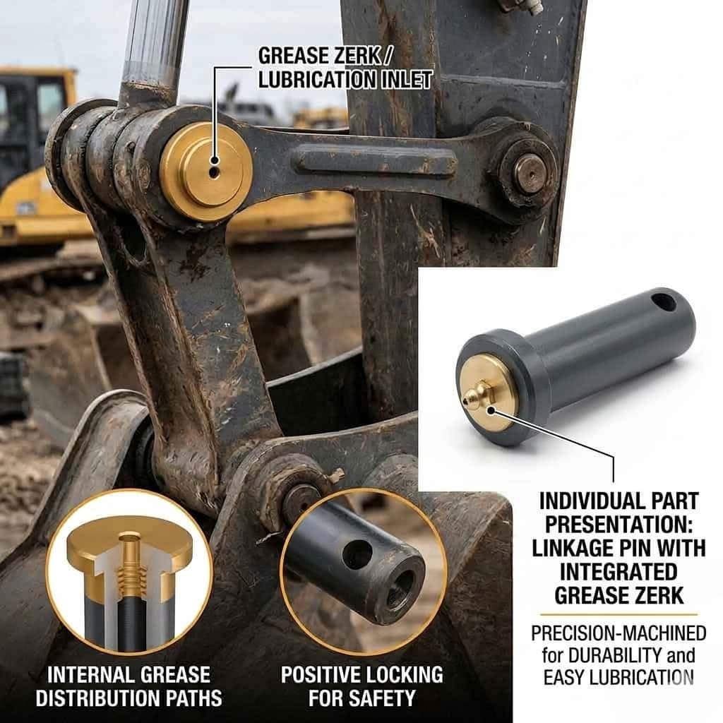 17-teiliges Minibagger Löffel-Bolzen & Buchsen Reparatursatz,schweißfrei | Passend für 25 mm Bolzen,230 mm Länge,geeignet für Yanmar,Kubota Motoren,kompatibel mit Takeuchi,Bobcat,JCB Kubota Baggern