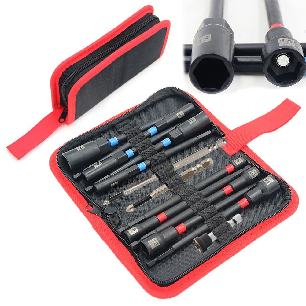 Adaptateur de perceuse et douille hexagonale 150 mm en acier Cr-V pour mécanique auto