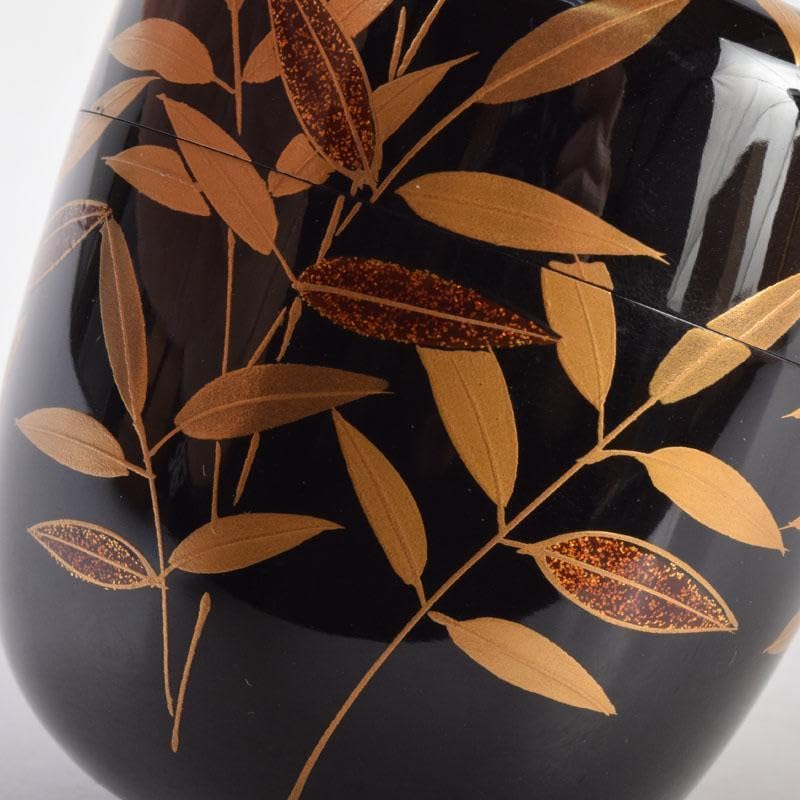 茶道具　山中塗　道場宗廣作　草蒔絵　中棗　共箱　V　8505 Amazon.co.jp: 茶道具 山中塗 道場宗廣作 草蒔絵 中棗 共箱 V