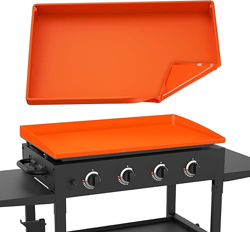 Miniatura 1 de GigaBaskets Alfombrilla de silicona de borde completo de 36 pulgadas para Blackstone, duradera, de grado alimenticio, fácil de limpiar, protección
