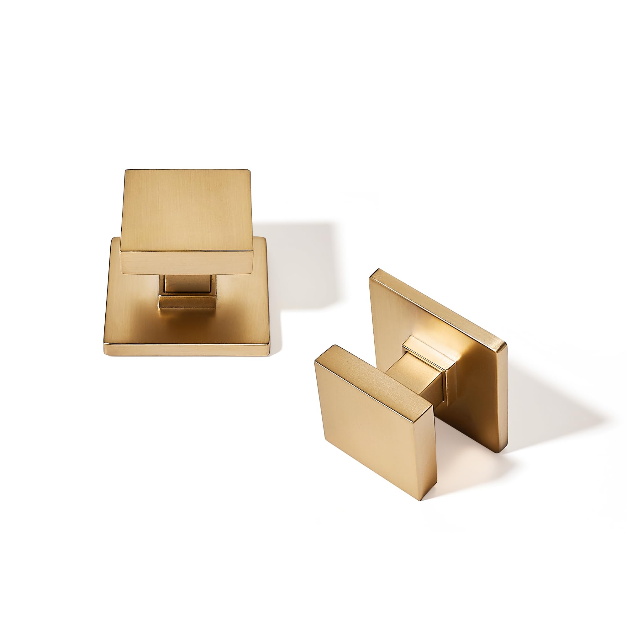 Photo 1 of TUNNY 10 Pack Square Solid Cabinet Knob - Brushed Champagne Gold Furniture Hardware Handles for Kitchen Cabinets Bedroom Dresser Wardrobe