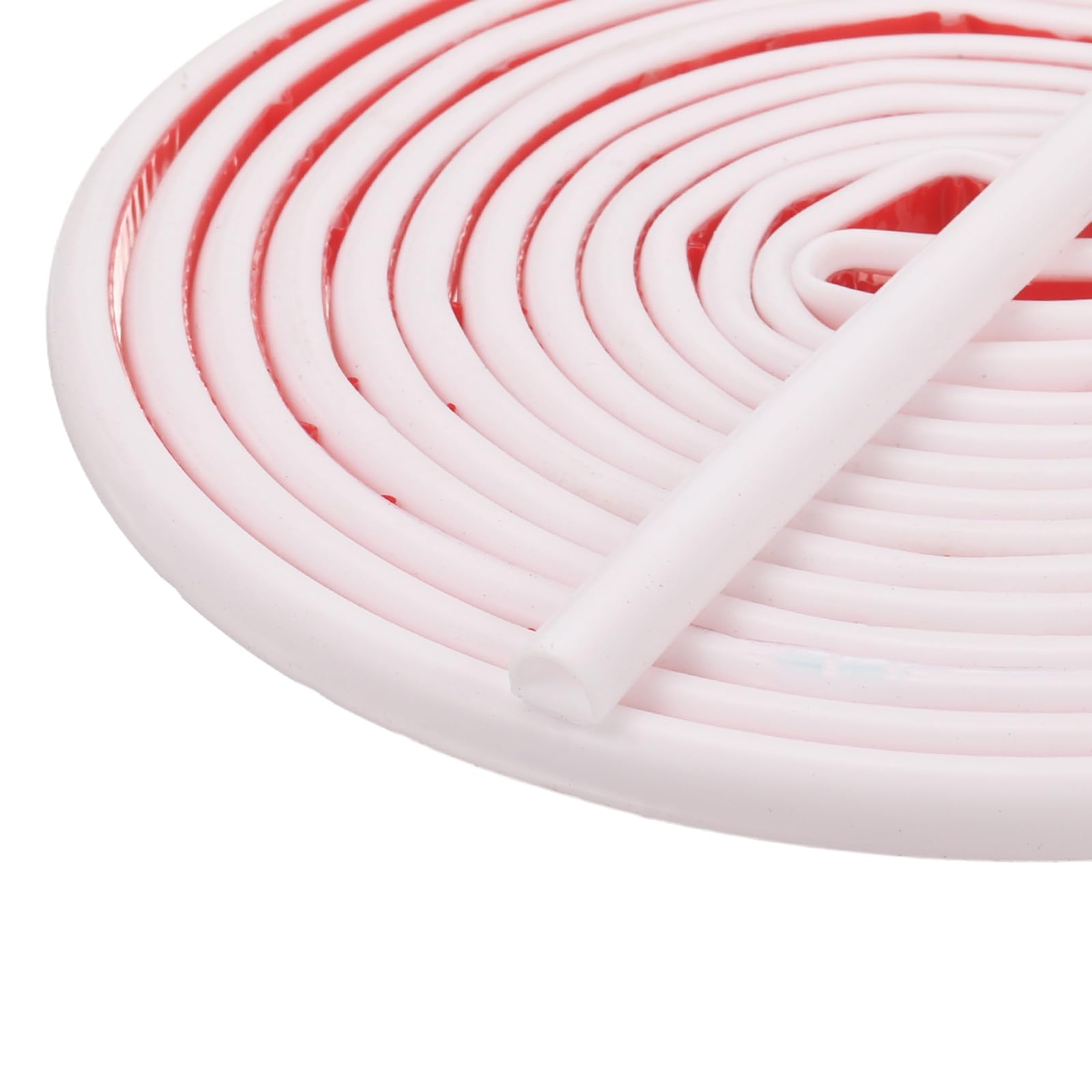 sourcing map 6 M Weather Stripping Door Seal, Silicone D Shaped Self-Adhesive Door Frame Soundproof Seal Strip for Doors Window Frame Gap Filler, Suit for 4-6.5mm Gap, White — image 1