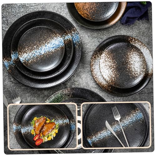 Plato de cerámica estilo japonés de 8 pulgadas miniatura 3