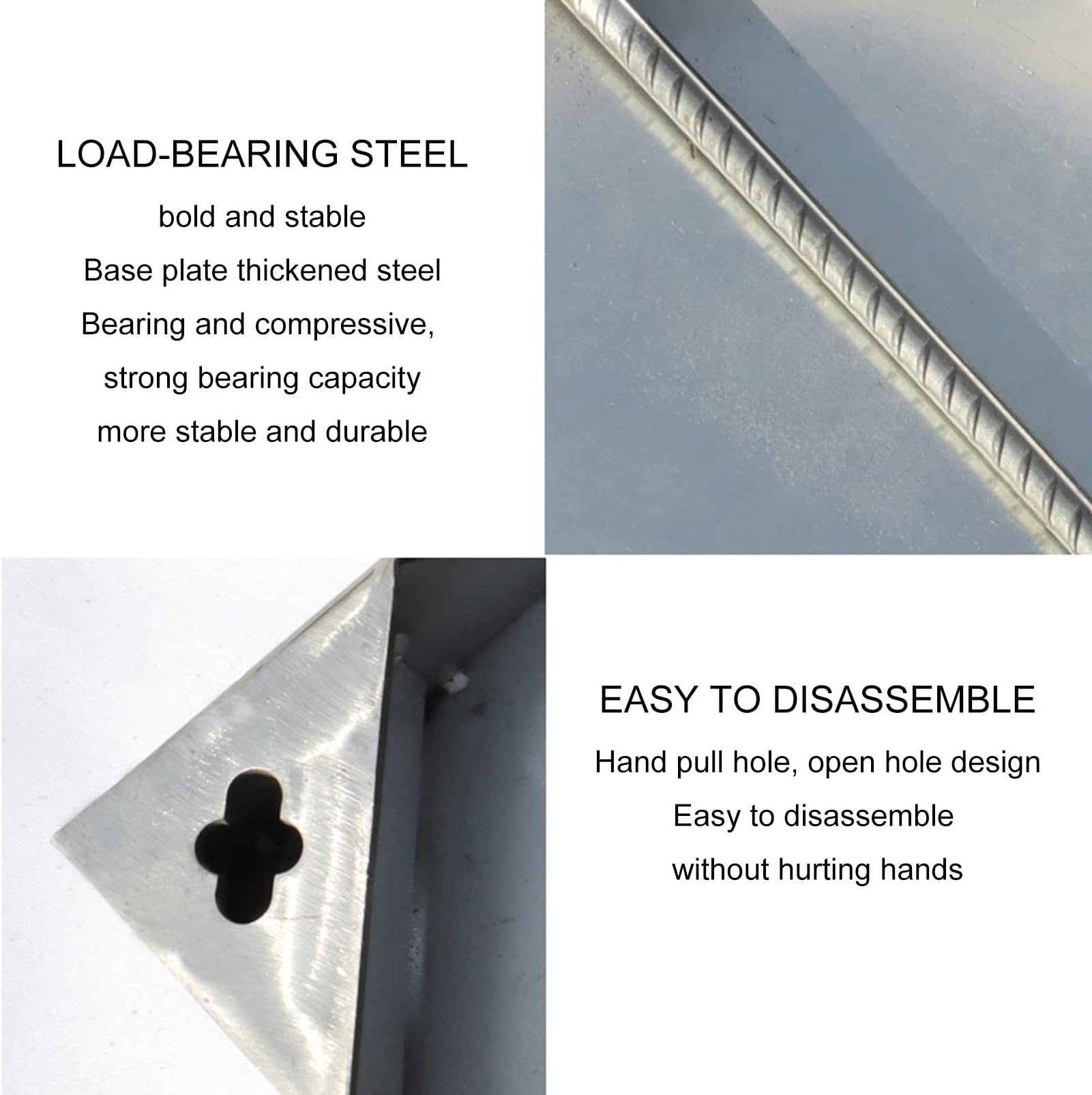 Fadiadem Inspection Chamber Cover & Frame, Underground Drainage Invisible Stainless Steel Cover, Channel Drain Grate Garage Sewer Drain Cover, Manhole Drain Cover+Base