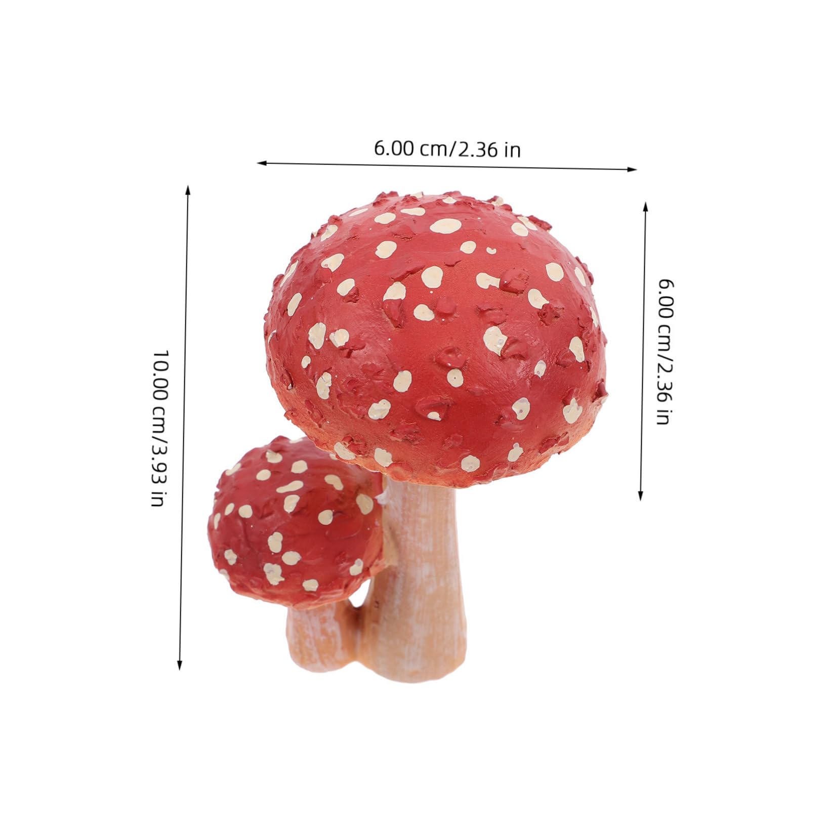 BESPORTBLE Lot De 4 Figurines De Bonsaï en Forme De Champignon Décoration De Jardin Mini-Champignons Piquets Extérieurs Pots De Fleurs Artificiels Sculptures Miniatures Décorations