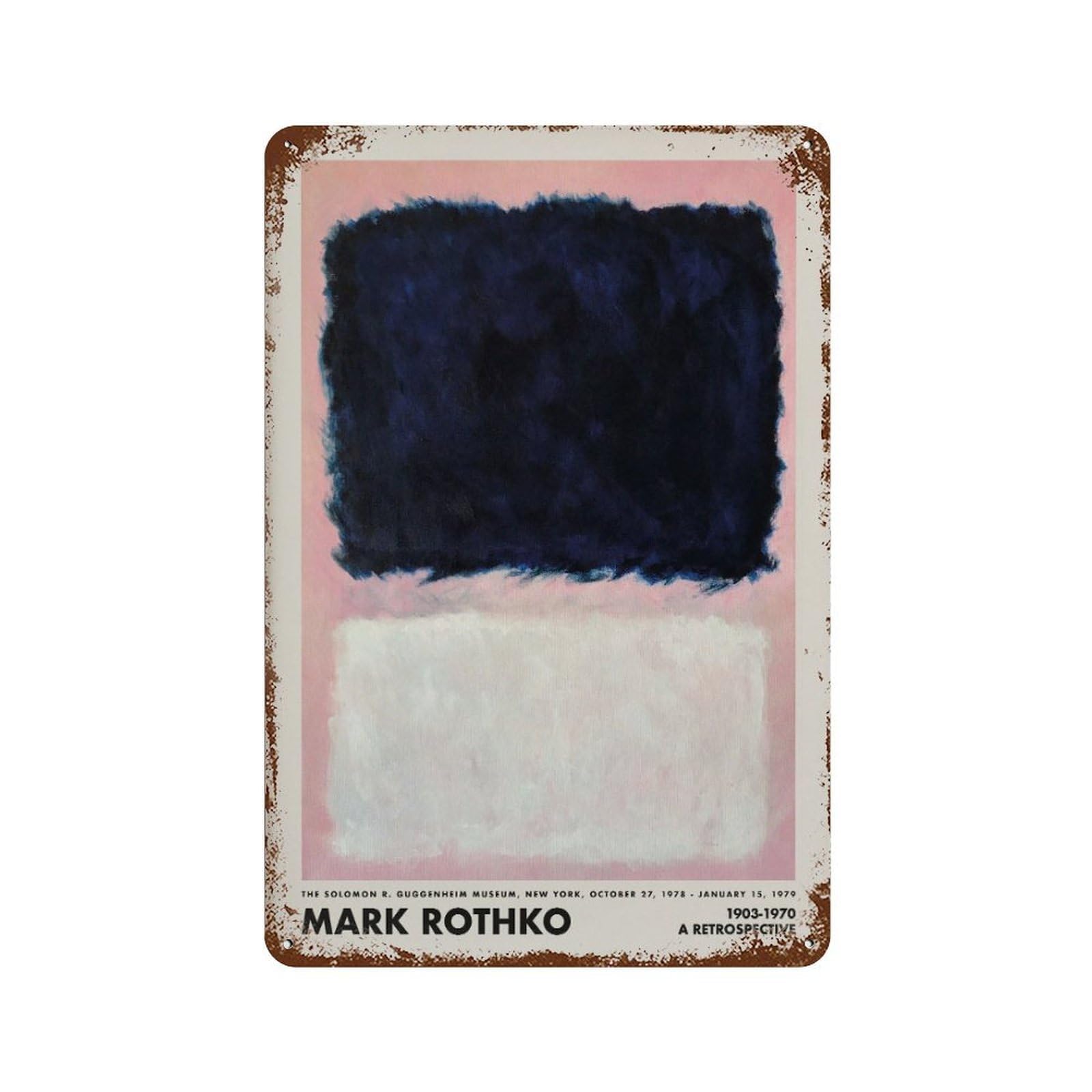 xiaoxiaoshen Mark Rothko Abstract Museum Decor2 Wall Decor Art Metal Tin Poster Modern Home Decor Art Home Bar Shop Decorations Vintage Sign 30x20cm