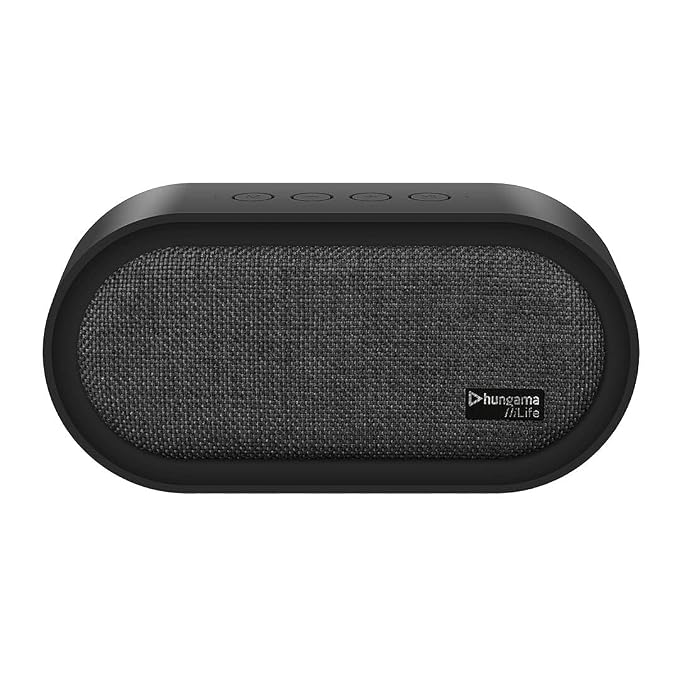 Hungama HiLife Groove 101 5Wx2 Bluetooth, Upto 20 Hours Non-Stop Playtime Micro USB Portable Bluetooth Speaker (Black) get 1 Year Subscription of Hungama Play & Hungama Music