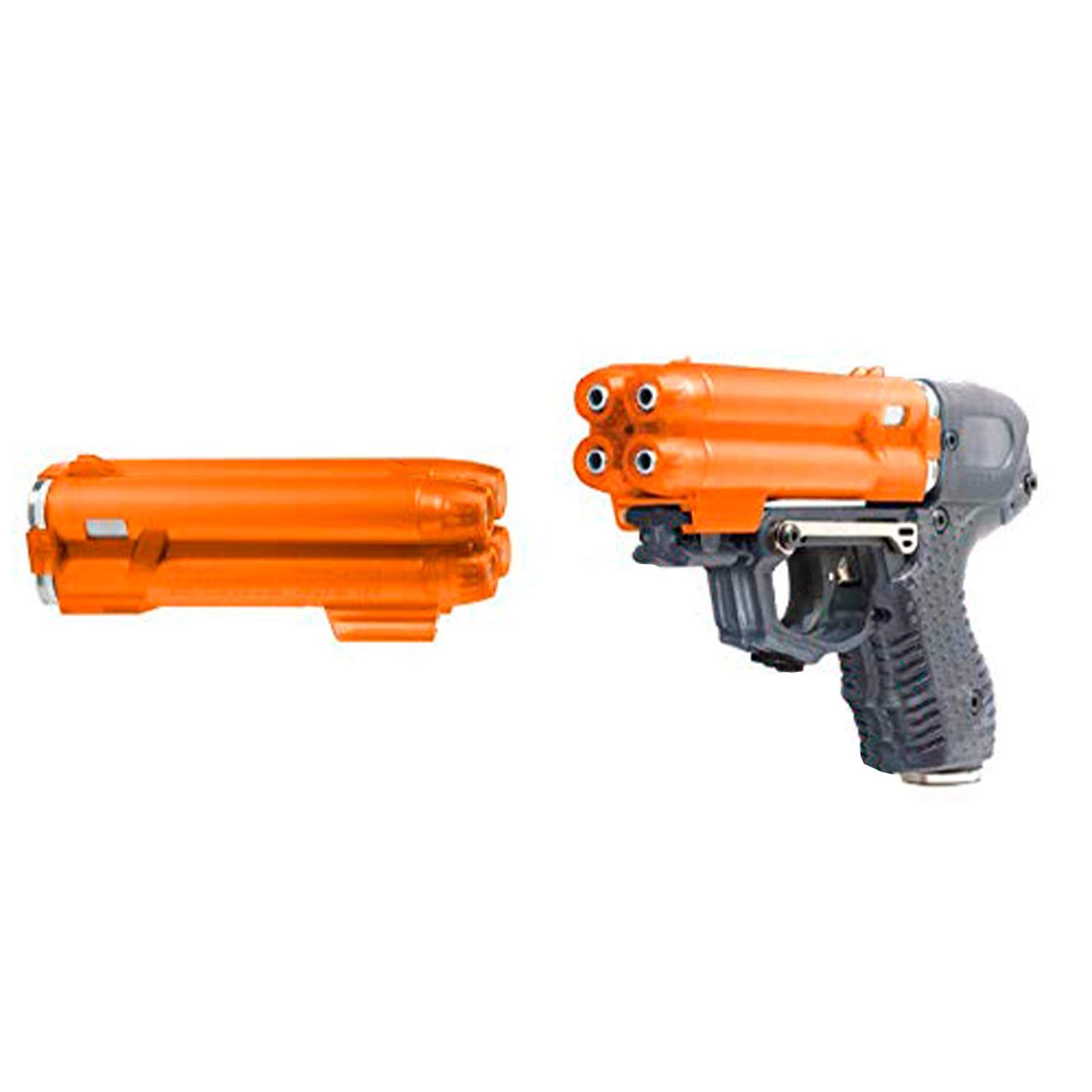 PIEXON Pfefferspraypistole JPX6 mit 4 Schuss Speedloader + Ersatzmagazin