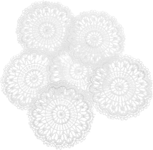 YARNOW Juego de 12 manteles para casa de muñecas en miniatura, mantel de encaje, mini juguete para niños, mini casa, cubierta de mesa en miniatura,