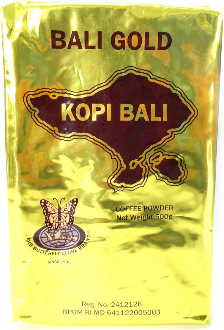 [Drip that can be used as BALI popular souvenir Indonesia coffee beans Barikopi arabica instant coffee] KUPU KUPU Kupu Kupu organic Bali coffee BALI GOLD SPECIAL Bali Gold Special 500g powder [parallel import goods]