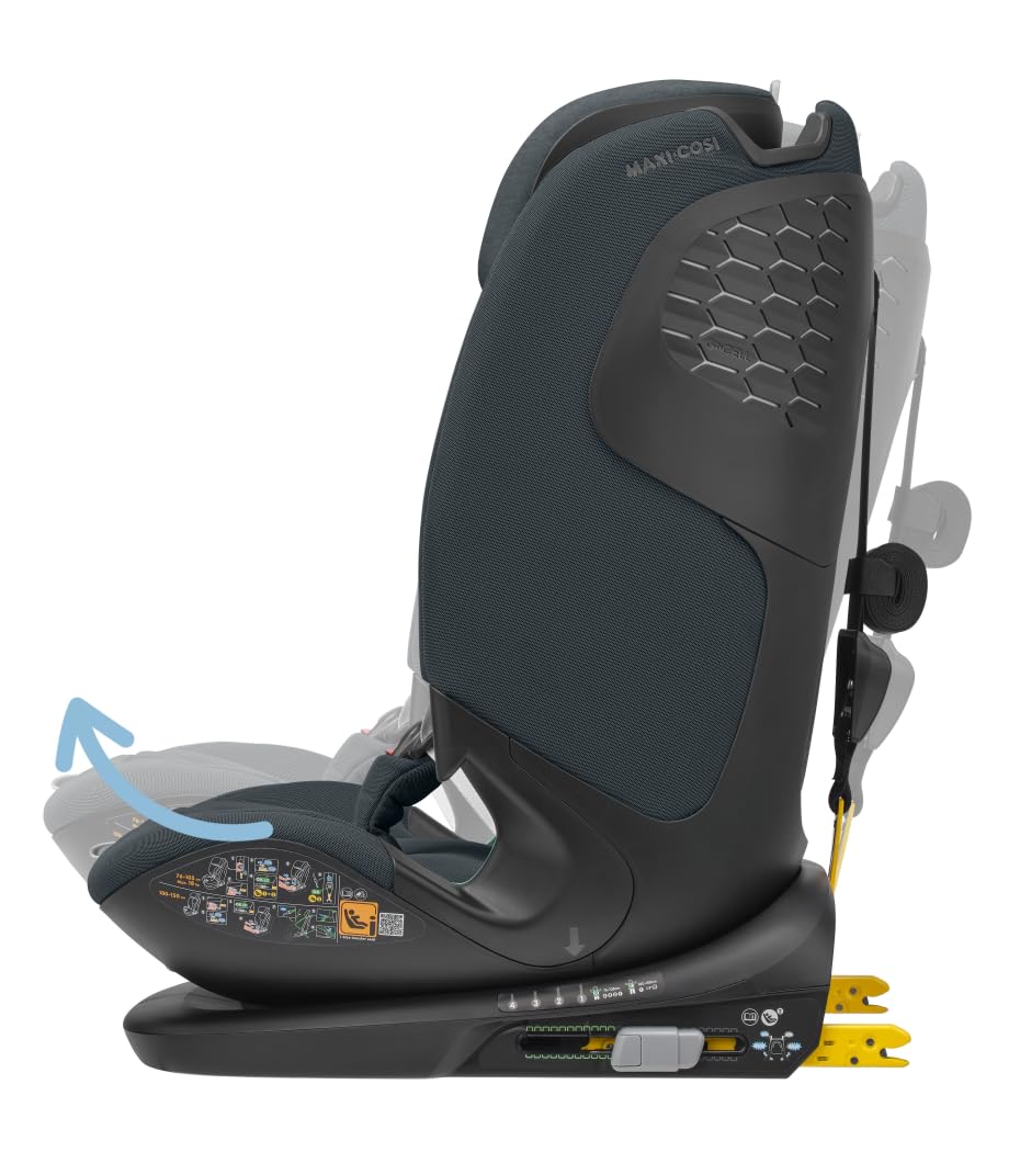 Maxi-Cosi Titan Pro² i-Size, Seggiolino auto per bambini, 15 Mesi- 12 Anni (76-150 cm), ClimaFlow, Cinture easy-in, Cuscini di sicurezza AirProtect, G-CELL, Reclinabile 4 posizioni, Authentic Graphite
