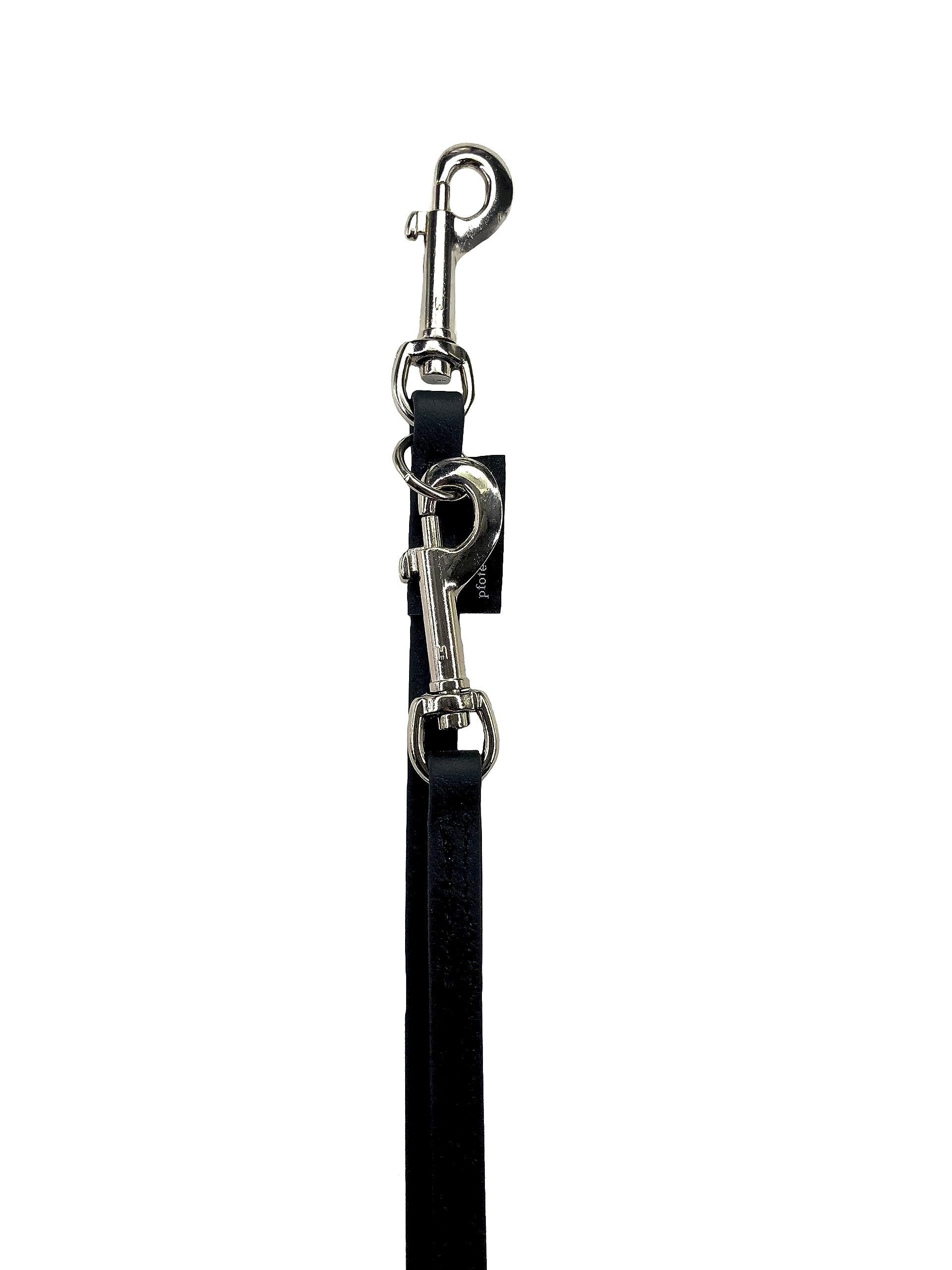 Biothane Hundeleine kleine Hunde/große Hunde verstellbar 2m / 2,40m / 2,80m / 3,50m / 5m SILBERNER Haken 9mm / 13m,m / 16mm (5m X 16mm, Schwarz)
