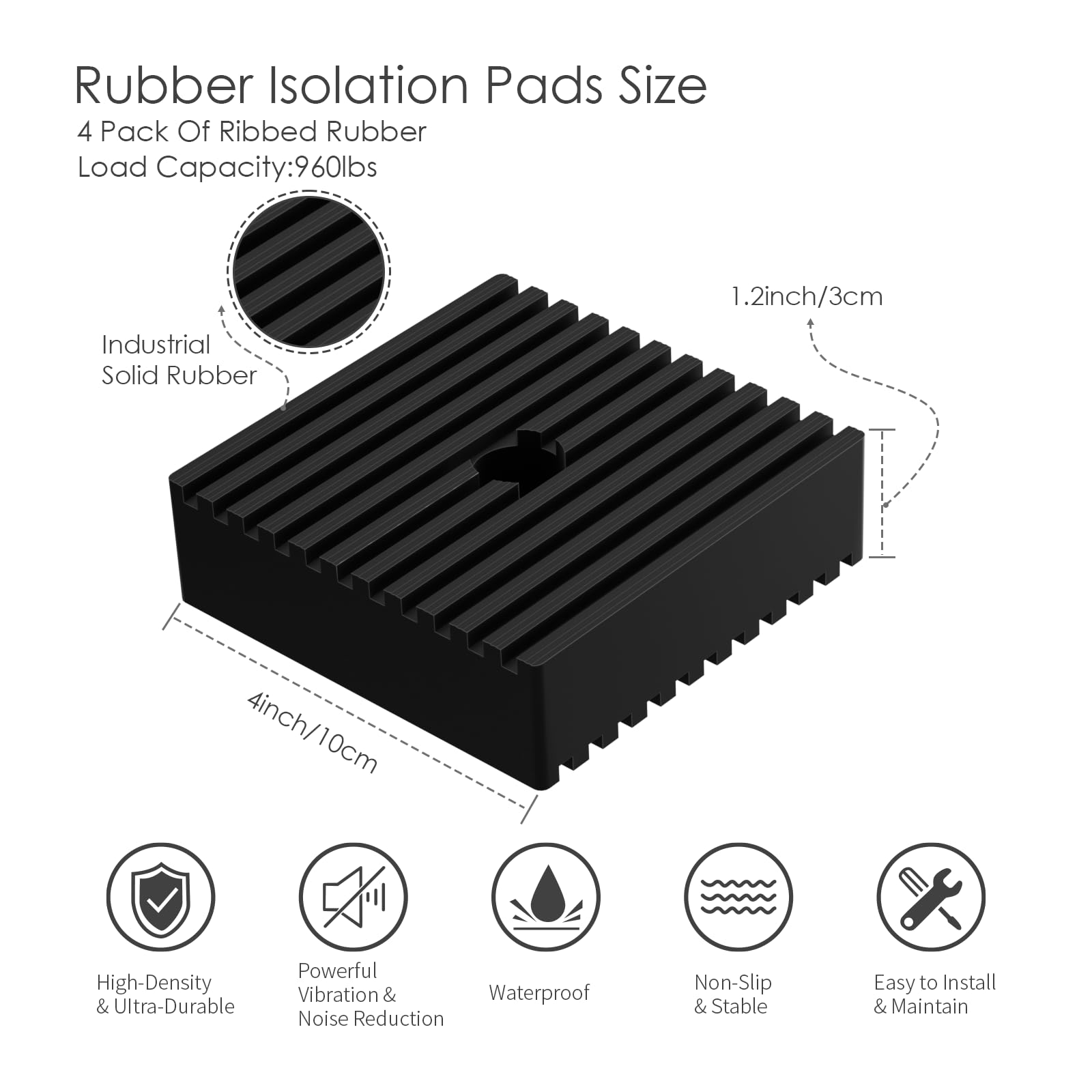 Air Compressor Shock Pads - Reduce Vibration & Noise -2