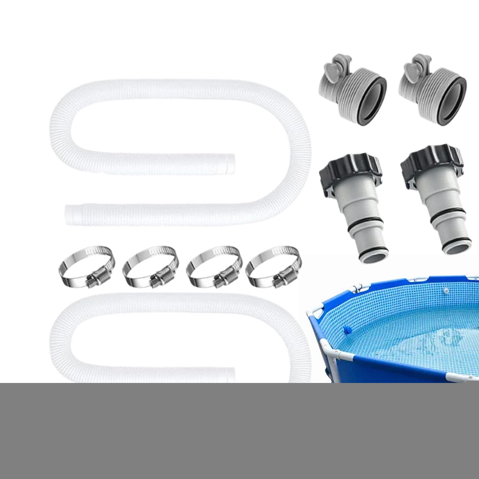 Schlauch für Pool – Ersatzschläuche für Poolpumpe | 38 mm Schlauch für Reparatur, Werkzeug, Schutz, Wartung und Reinigung und Zirkulation von Sanitärwasser