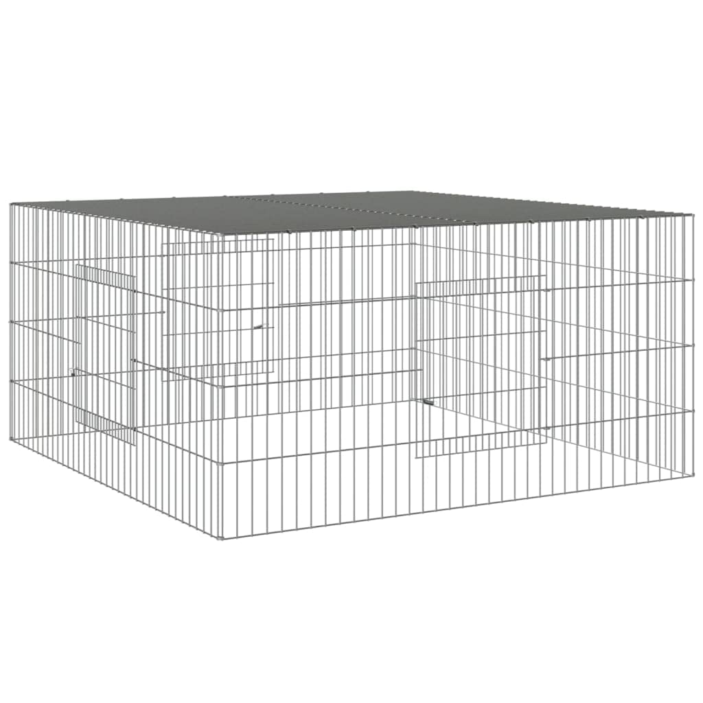 Générique Cage à Lapin 110x110x55 cm Fer galvanisé,Articles pour Animaux,Articles pour Animaux de Compagnie,Accessoires pour Petits Animaux,Abris & Cages pour Petits Animaux,171562