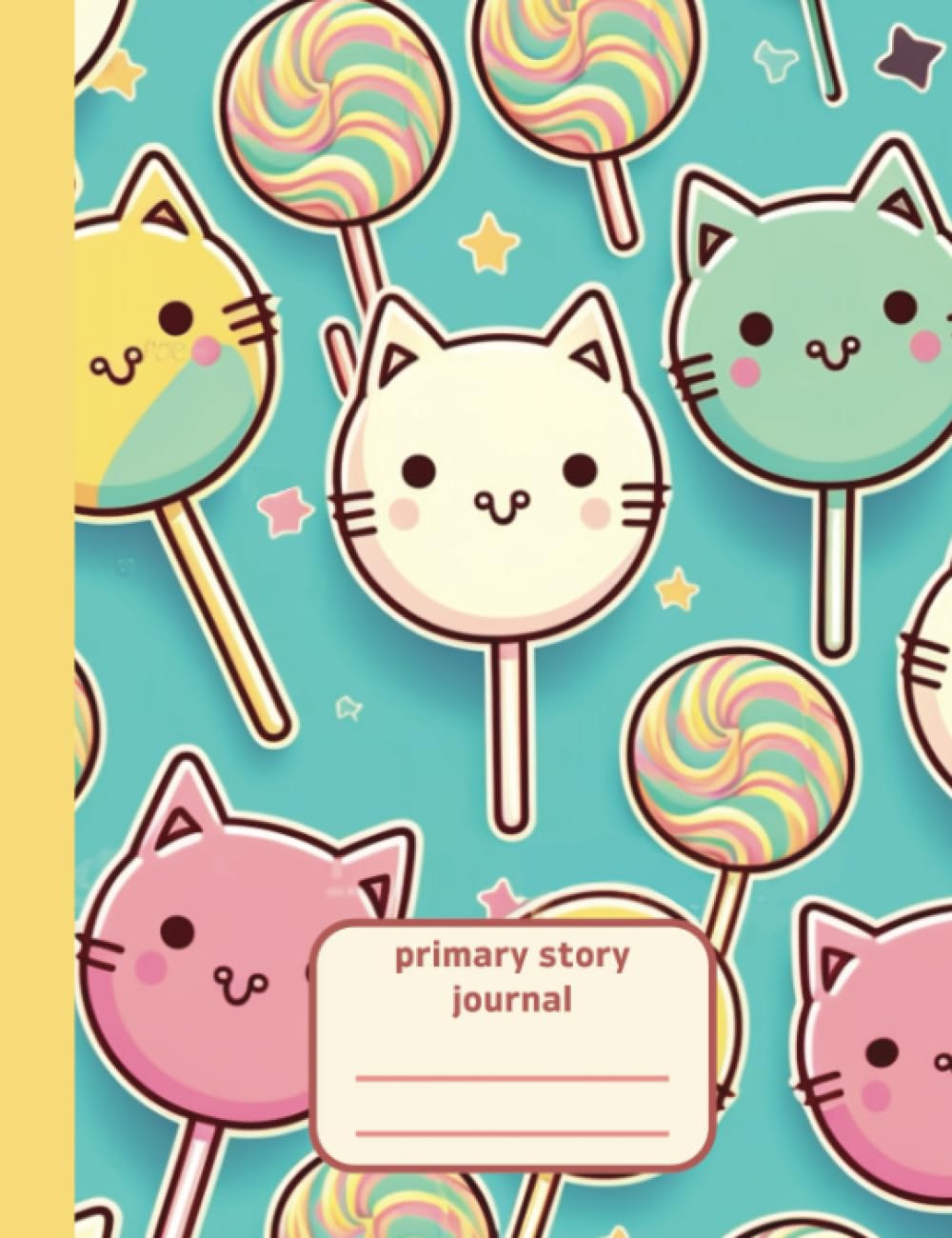 Primary Story Journal: Kawaii Cat Themed Composition Book for Kids Grades K-2