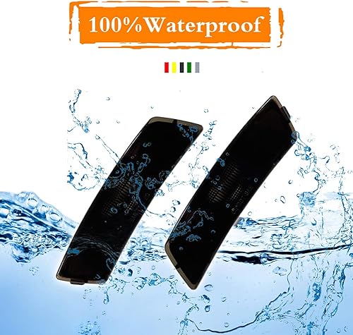 Miniatura 9 de ADIIL Luces de marcador laterales LED blancas con lente ahumada compatibles con VW Beetle 2012-2019 VW Ti-guan 2018 en adelante, reemplaza las