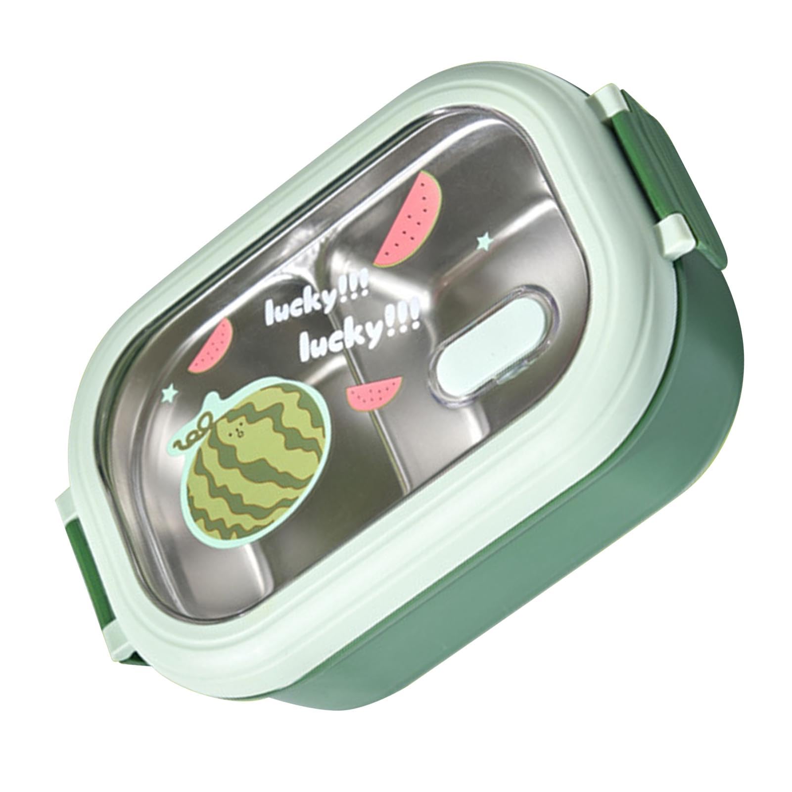 Greensen Lunch Box, Lunch Box Termico in Acciaio Inossidabile con Scomparti Divisi Rimovibili, Contenitore per Alimenti a Tenuta Stagna, Portatile per Gli Studenti Scolastici in Ufficio Pendolarismo