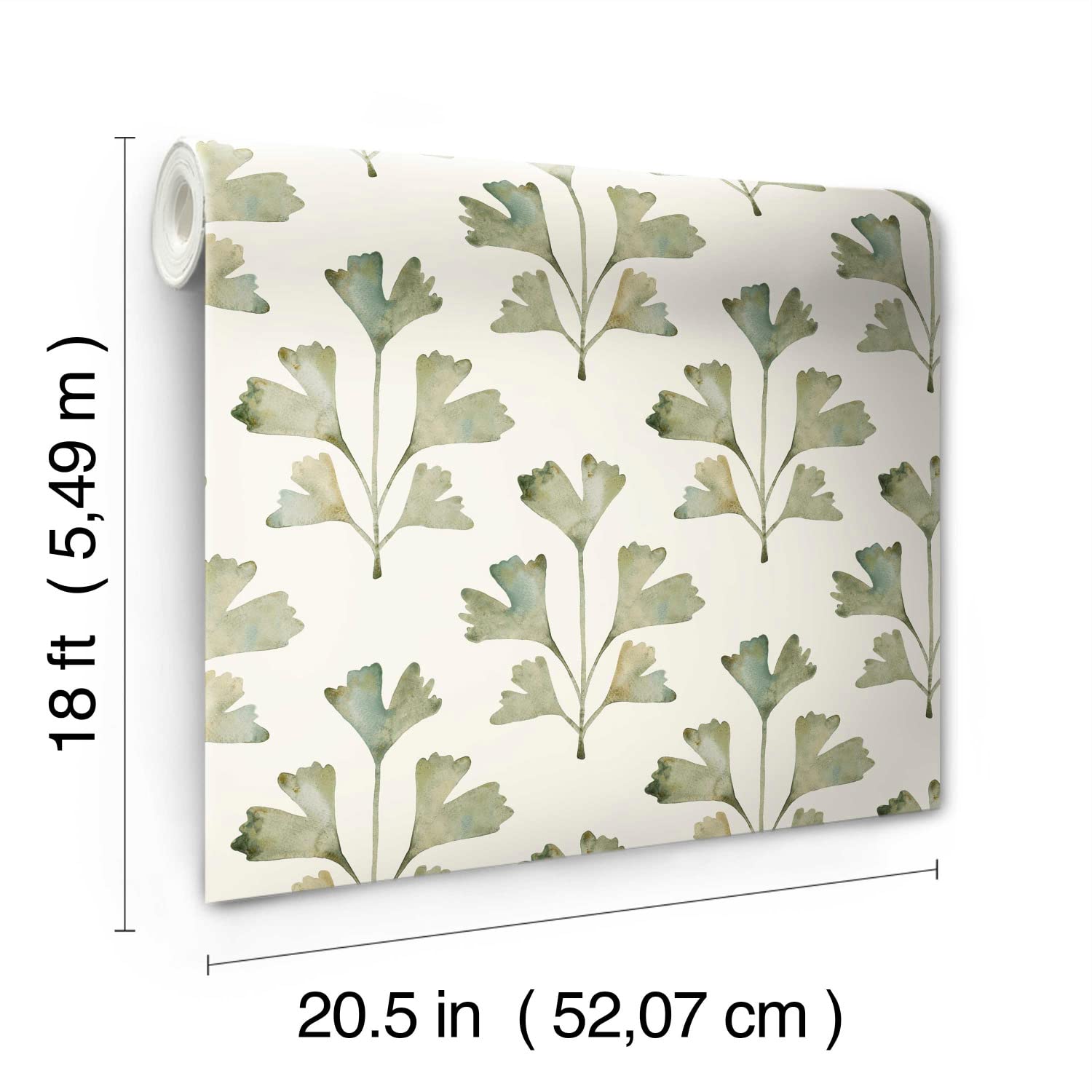 RoomMates RMK12641PL Neutralny kot Coquillette Gingko Tapeta odklej i przyklej