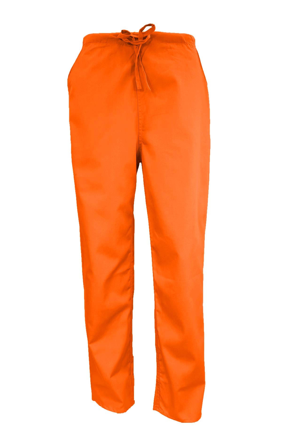 Natural Uniforms Men's Scrub Set Medical Scrub Tops and Pants (Medium, Orange)