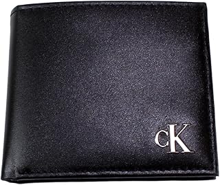 [カルバンクライン] 財布 二つ折り財布 小銭入れ付き レザー 革 本革 ck ロゴプレート 財布 サイフ COIN POCKET WALLET メンズ レディース 31KJ130003 (BLACK) [並行輸入品]