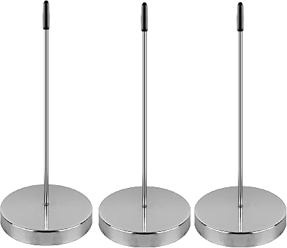 3 Pack Ticket Spike, Metal Bill Holder, Straight Rod Spike, Reliable Receipt Holder Spike for Organizing Tickets, Bills, and Notes in Restaurants, Offices, and Hotels Silver